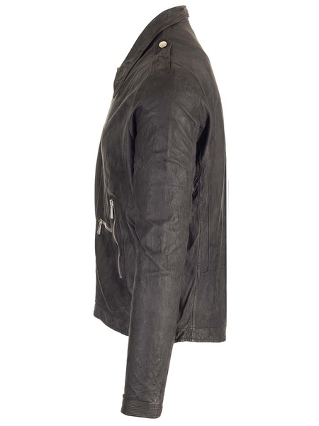 Brushed Leather Biker Jacket