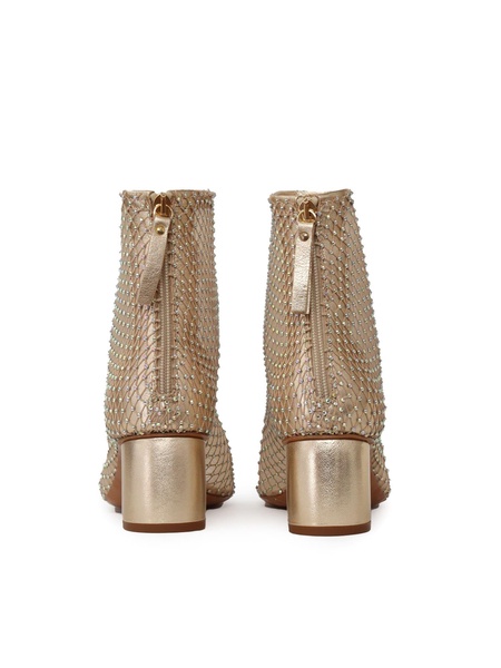 Chic Rhinestone Mesh Boots