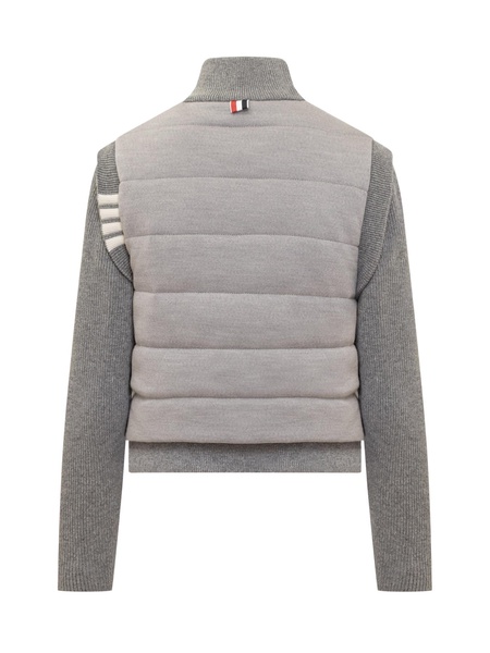 Thom Browne High Neck Long-Sleeved Padded Reversible Jacket