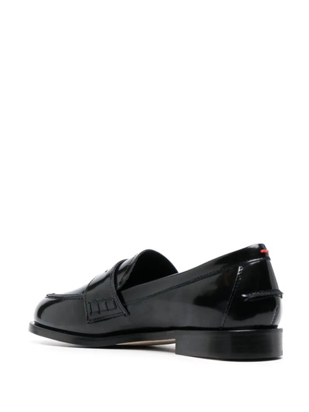 penny-slot leather loafers