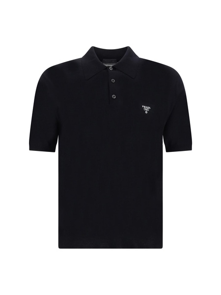 Prada Triangle Logo Short-Sleeved Polo Shirt