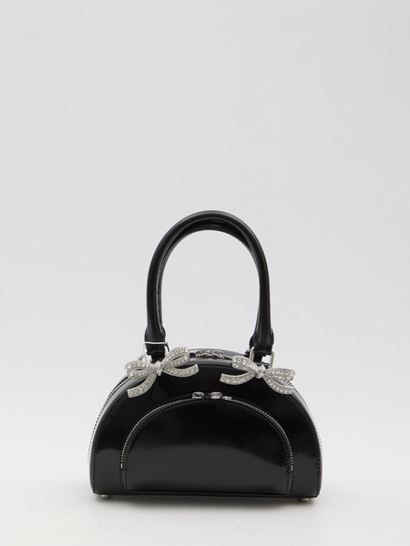 Leather Curved Mini Tote Bag