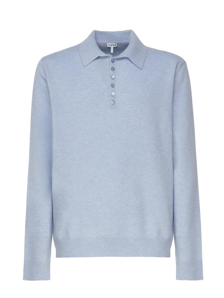 Polo Sweater In Soft Cashmere