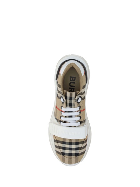 Vintage Checked Panelled Sneakers