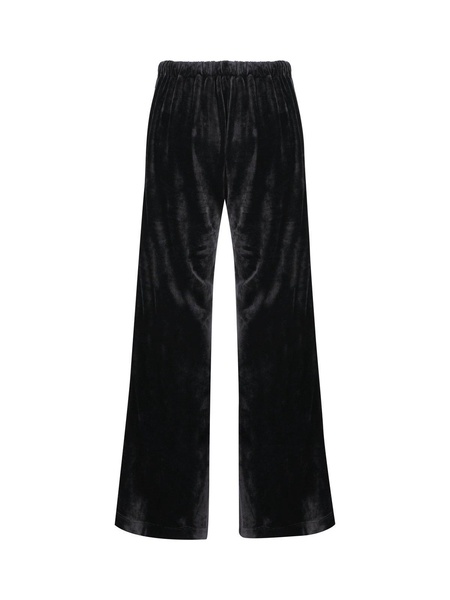 Wide-leg Drawstring Velvet Pants