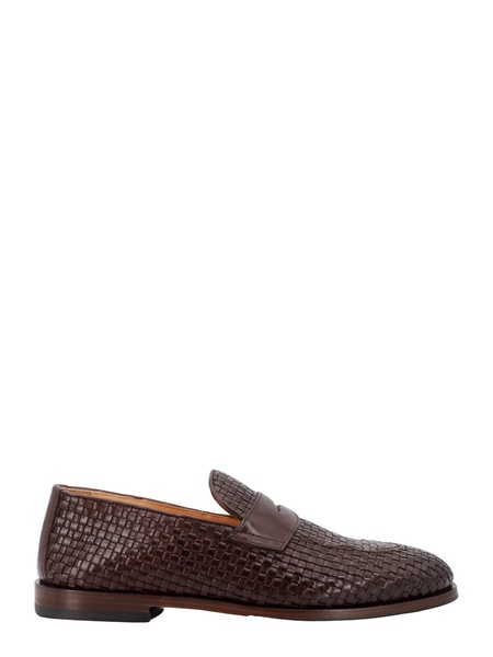 Brunello Cucinelli Interwoven-Designed Slip-On Loafers