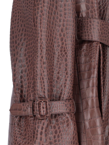 Crocodile Print Trench Coat