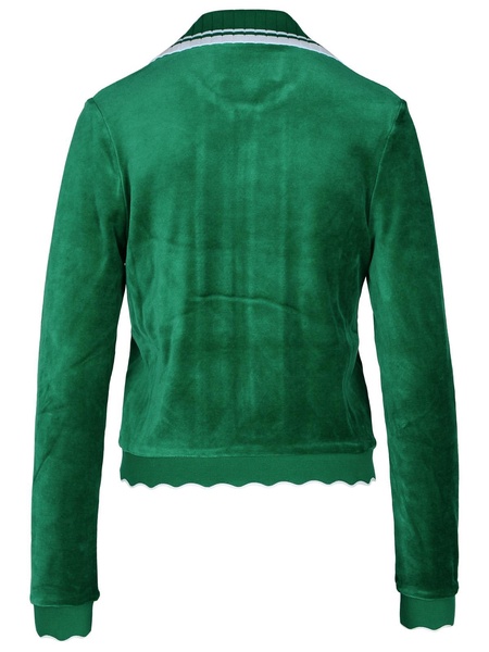 'track' Green Cotton Blend Sweatshirt