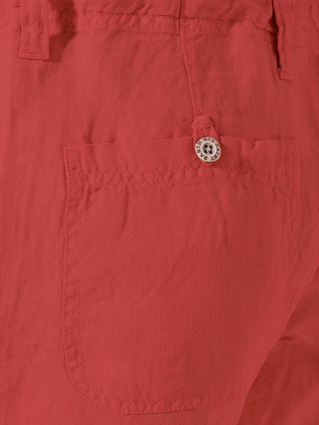 Linen Bermuda Red Shorts