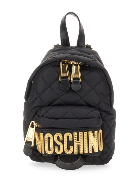 Moschino Quilted Nylon Backpack