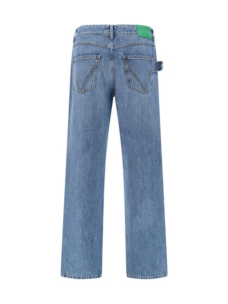 BOTTEGA VENETA Men's Blue Cotton Jeans for SS24