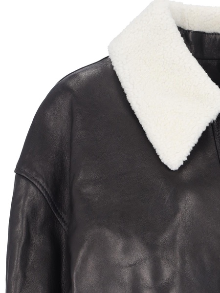 'shellar' Single-breasted Leather Jacket