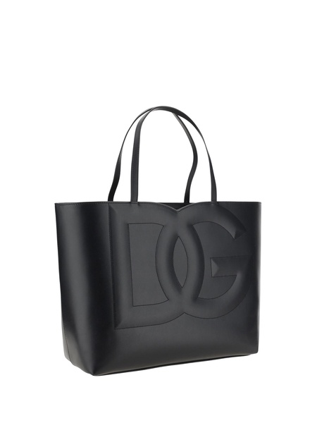 Dolce & Gabbana Logo Embossed Medium Shopper Bag