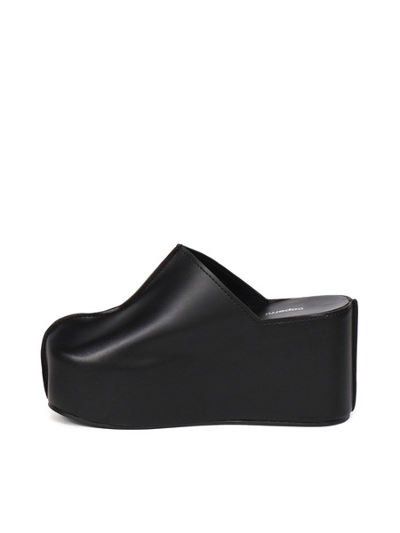 Black Branded Clog Mule