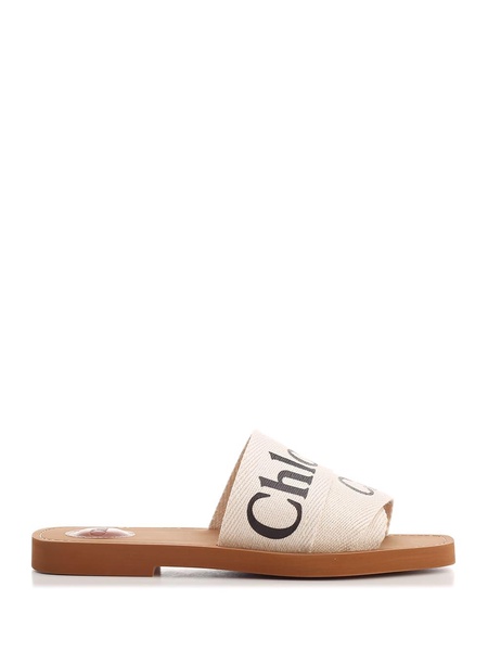 Woody logo-print canvas sandals