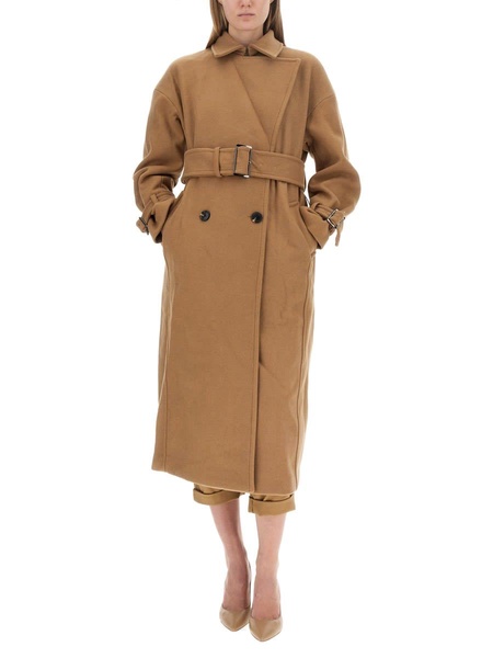 Wool Blend Trench Coat