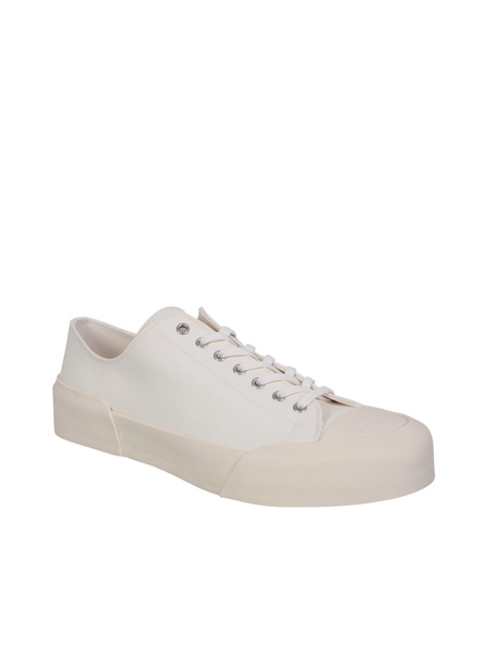 Lace-up Low White Sneakers