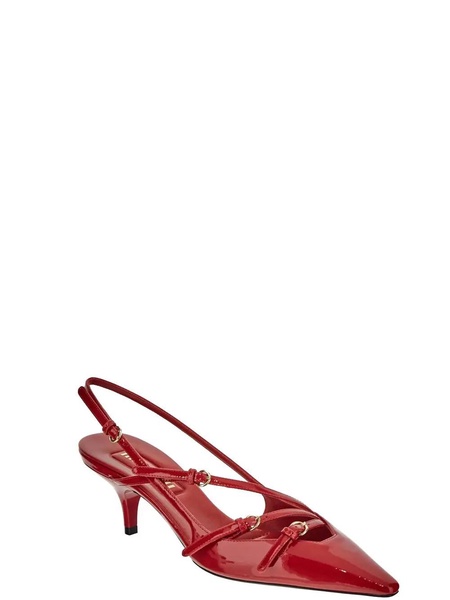 Miu Miu Red Patent Leather Slingback Décolleté With Buckles Women