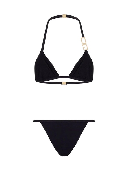 Dolce & Gabbana Logo Plaque Triangle Bikini Set