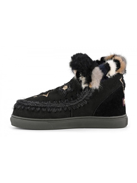 Eskimo Sneaker Star Patches & Mink Fur Trim