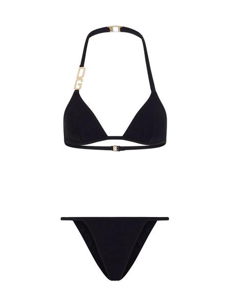 Dolce & Gabbana Logo Plaque Triangle Bikini Set