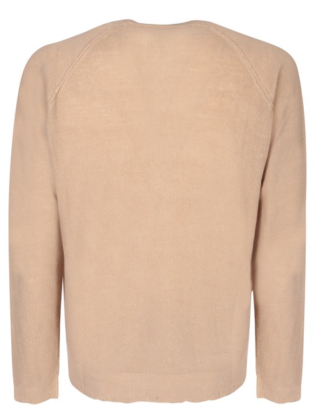 Beige Linen And Cotton Sweater