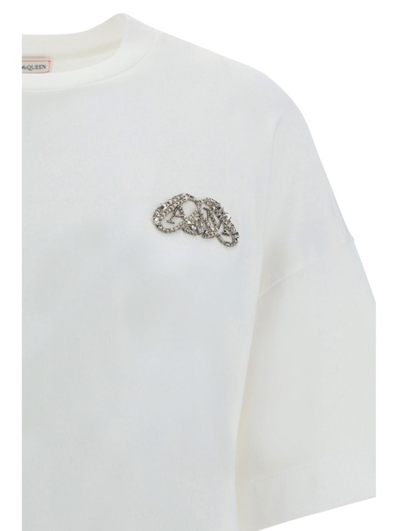 Alexander McQueen Smock Stitch-Detailed Crewneck T-Shirt