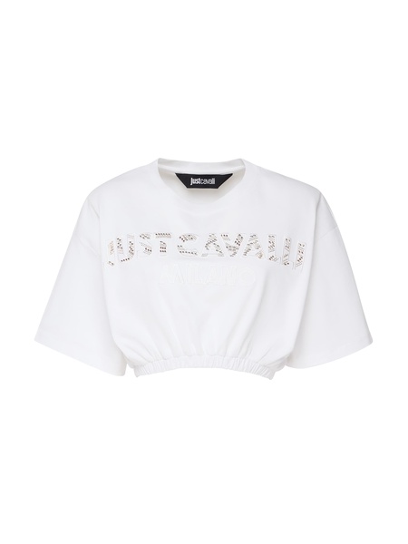 Just Cavalli Embellished Cropped T-Shirt