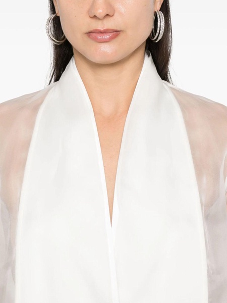 White Silk Blouse