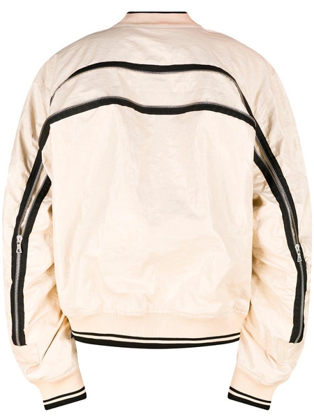 Dries Van Noten Striped Edge Drop Shoulder Bomber Jacket