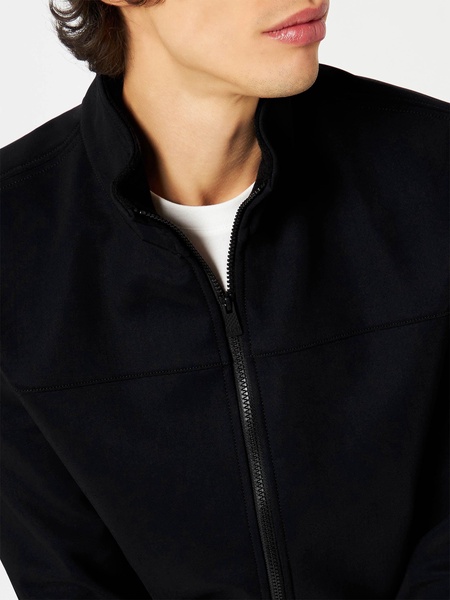 Man Mid-weight Black Bomber Jacket