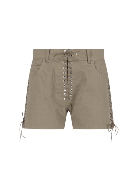 'parme Double Lace Up' Shorts