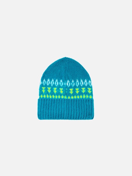 Woman Ultra Soft Beanie With Nordic Jacquard