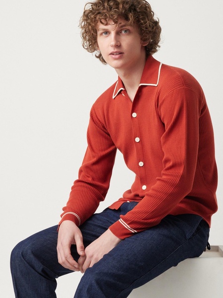 Aagar Rust Knitted Shirt