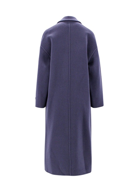 Double-breasted wool and cashmere coat