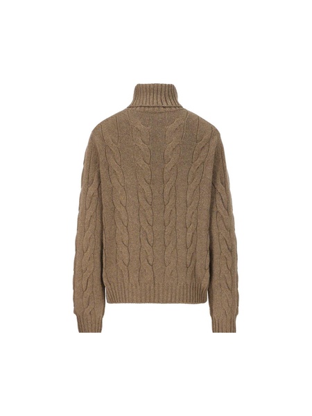 Long Sleeved Turtleneck Knitted Jumper