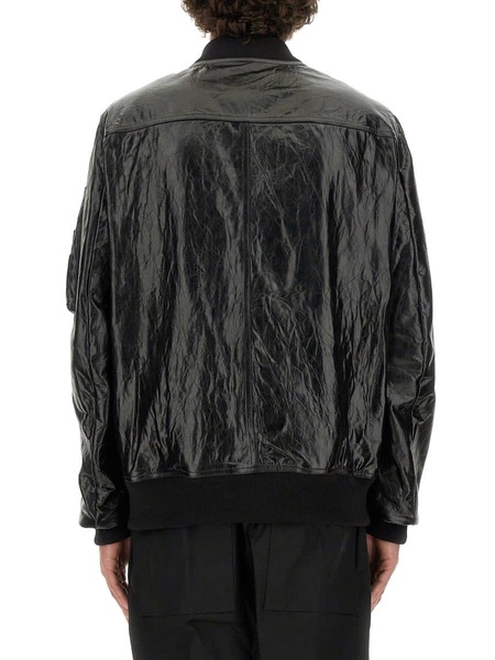 Rick Owens Leather Bomber Jacket