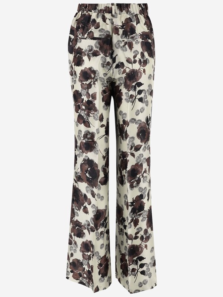 Silk Pants With Floral Pattern