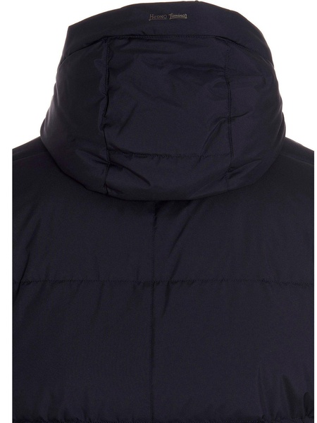 Drawstring Hooded Parka Coat