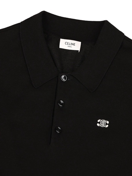 Triomphe Logo Embroidered Polo Shirt