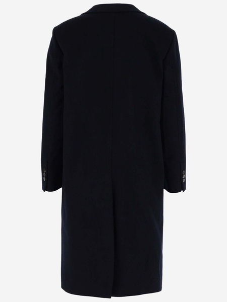 Single-breasted Wool Long Coat