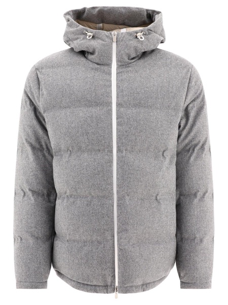 Brunello Cucinelli Zip-Up Padded Hooded Down Jacket