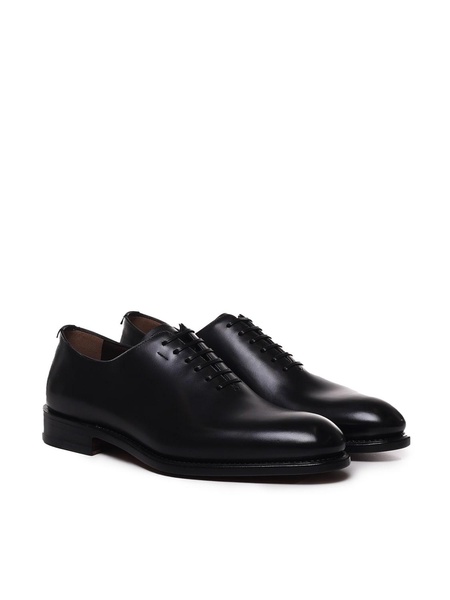 Men's Angiolo Tramezza Whole-Cut Leather Lace-Up Shoes