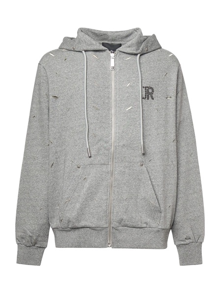 Sweatshirt With Zipper And Logo