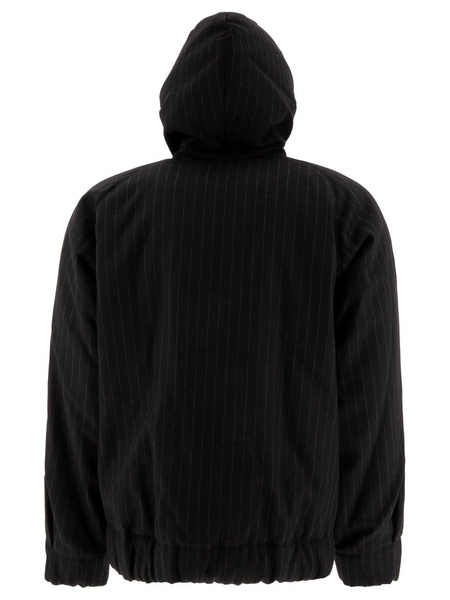 Pinstriped Zip-up Hoodie