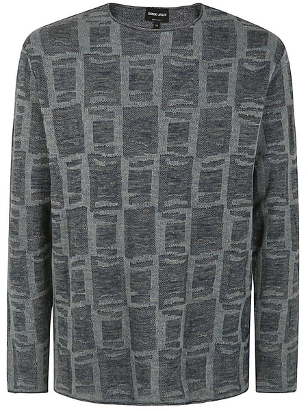 Jacquard Crew Neck Sweater