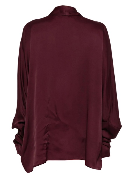 Plum Purple Satin Blouse