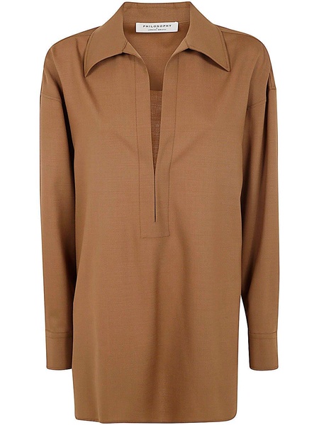 V-neck Long-sleeved Blouse Philosophy di Lorenzo Serafini