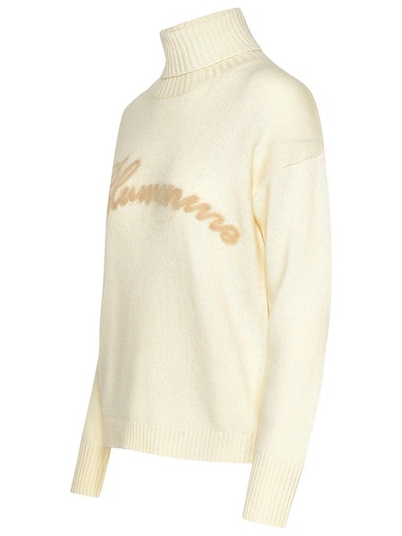 Logo Embroidered Turtleneck Sweater