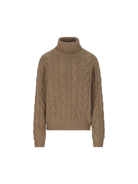 Long Sleeved Turtleneck Knitted Jumper